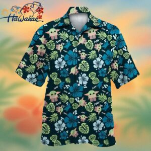 Star Wars Grogu Baby Yoda Tropical Leaves Hawaiian Shirt Trendy Aloha 1