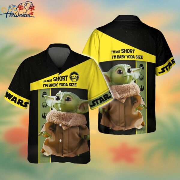 Star Wars Grogu Im Not Short Im Baby Yoda Size Hawaiian 3D Shirt Trendy Aloha 1