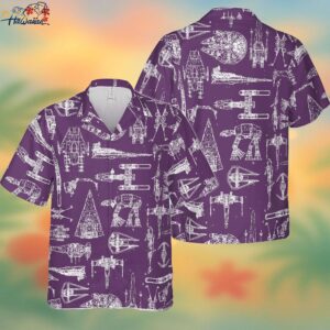 Star Wars Hawaiian Shirt with Space Ships Design Trendy Aloha 1