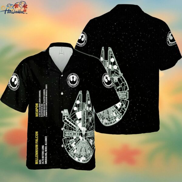 Star Wars Millennium Falcon Hawaiian 3D Shirt Trendy Aloha 1