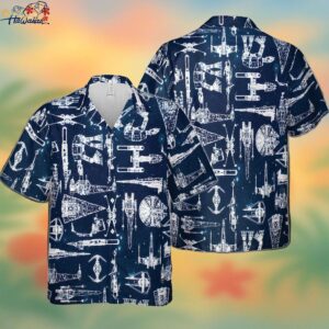 Star Wars Spaceship Odyssey Vibrant Hawaiian Wear Trendy Aloha 1