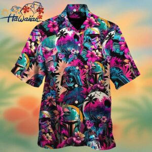 Star Wars Synthwave Hawaiian Shirt Trendy Aloha 1