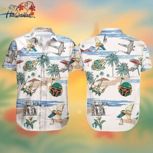 Star Wars Vintage Floral Disney Mandalorian Themed Hawaiian Shirt Trendy Aloha 1