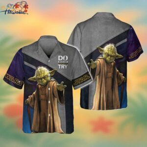 Star Wars Yodas Wisdom Blooms on a Hawaiian 3D Shirt Trendy Aloha 1