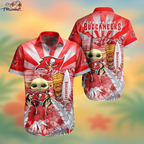 Tampa Bay Buccaneers NFL Baby Yoda Hawaiian For Men Trendy Aloha 1