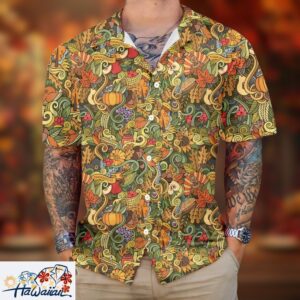Thanksgiving Autumn Symbols Hawaiian Shirt Unique Thanksgiving Shirt Best Gift For Thanksgiving Da