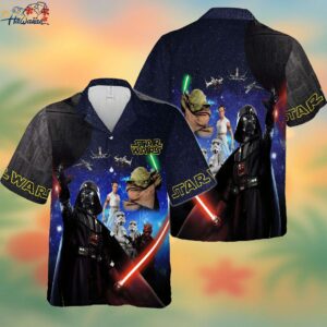 The Essence of Star Wars Showcased on 3D Hawaiian Attire Trendy Aloha 1