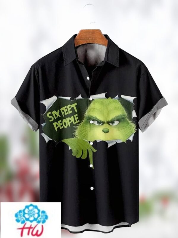 Trendy Aloha Mens Grinch Print Shirt Trendy Aloha