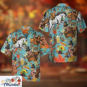 Turkey For Thanksgiving Funny Thanksgiving Hawaiian Shirt Thanksgiving Gift For Men And Women Tre