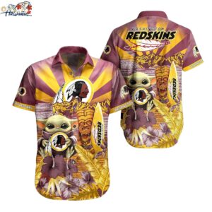 Washington Football Team NFL Baby Yoda Hawaiian Shirt Cool and Cute Trendy Aloha